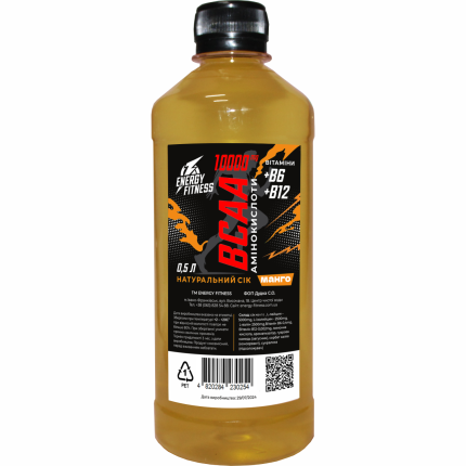 ВСАА 10 000 мг манго 0.5 л Energy Fitness